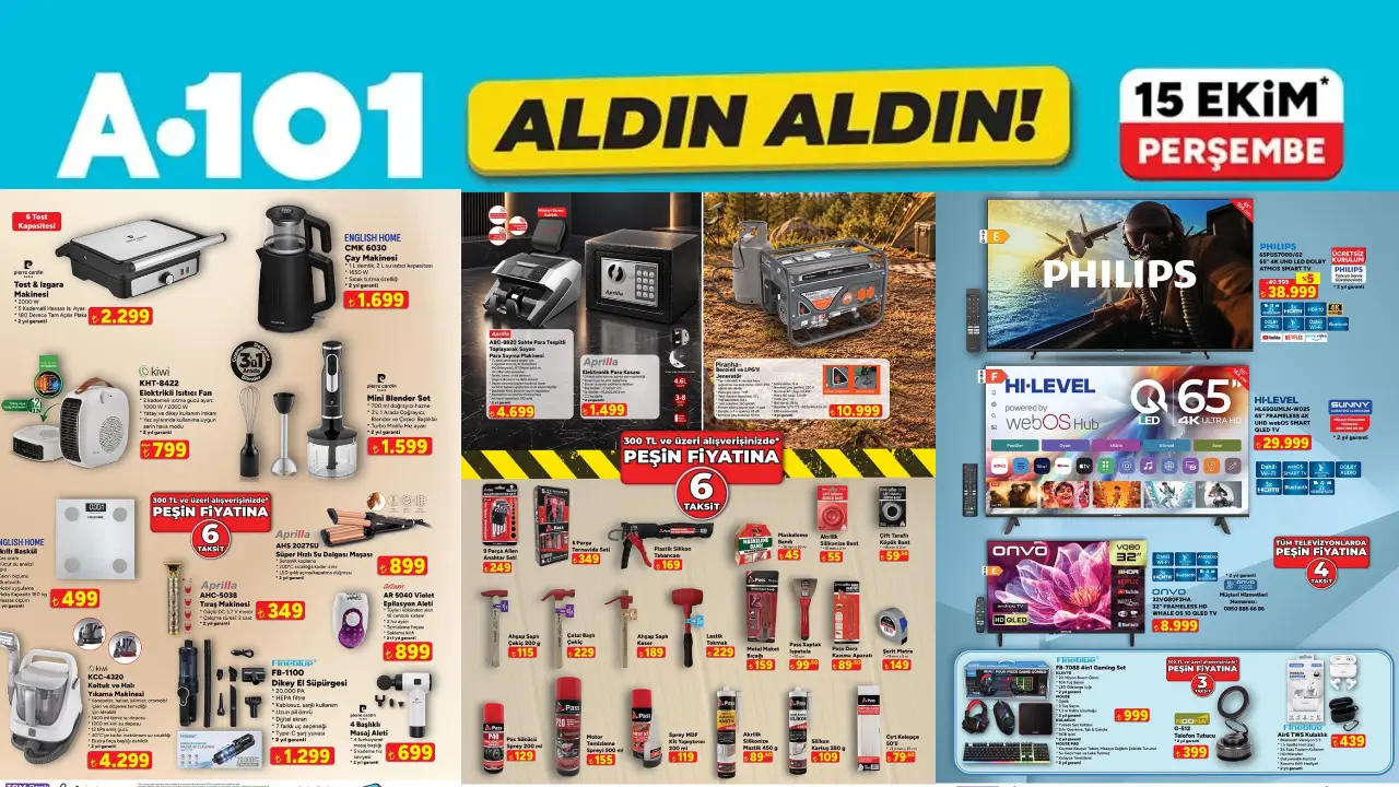 A101 15 Ekim 2026 Aktüel Ürünler Kataloğu