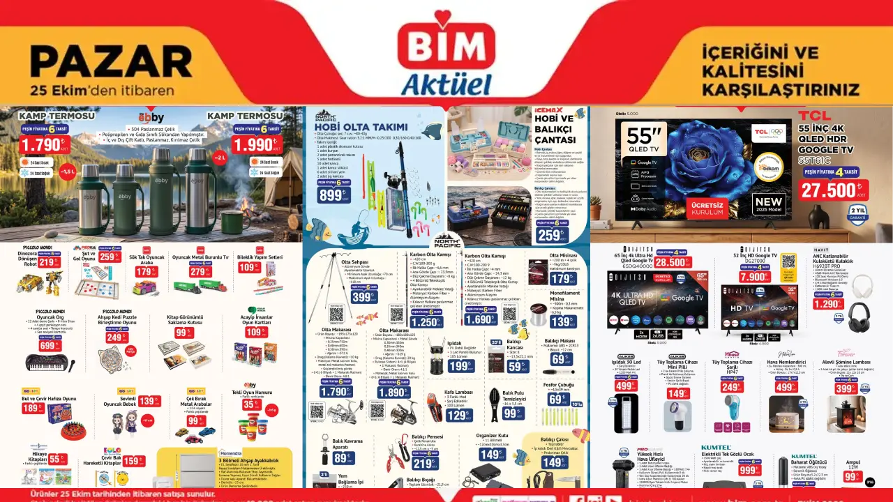 BİM 25 Ekim 2026 Aktüel Ürünler Kataloğu