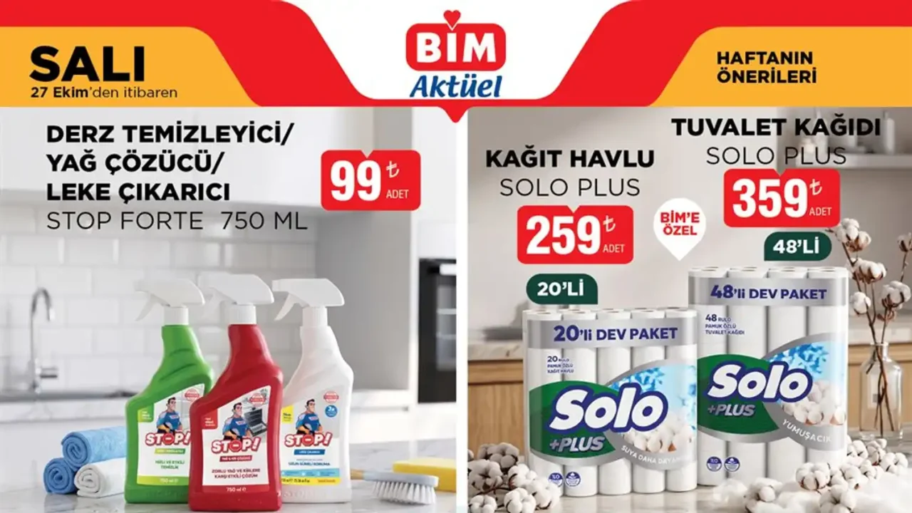 BİM 27 Ekim 2026 Aktüel Ürünler Kataloğu