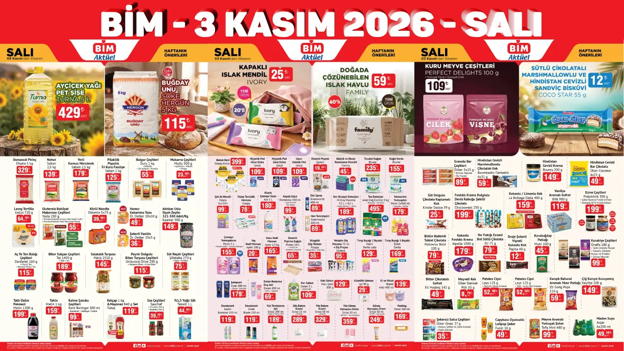BİM 3 Kasım 2026 Aktüel Ürünler Kataloğu