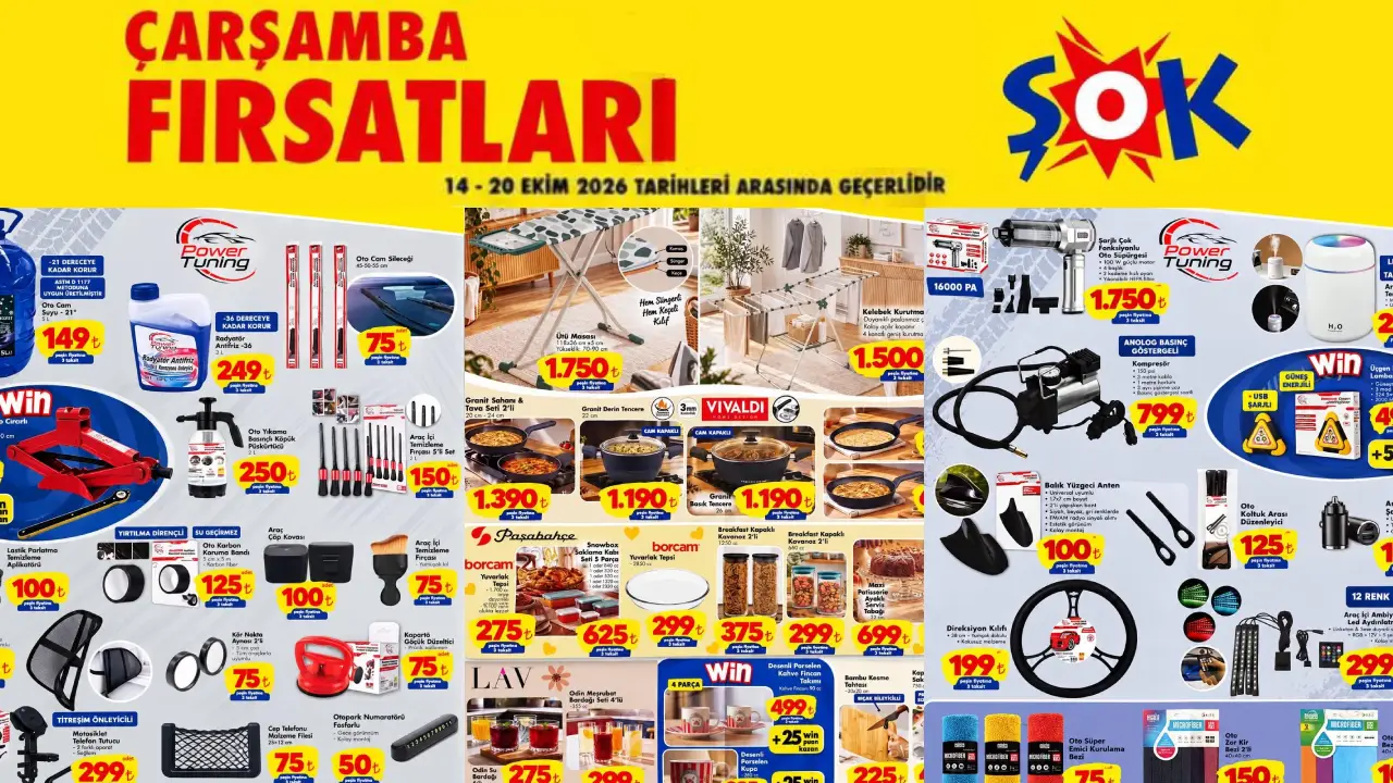 ŞOK 14 Ekim 2026 Aktüel Ürünler Kataloğu
